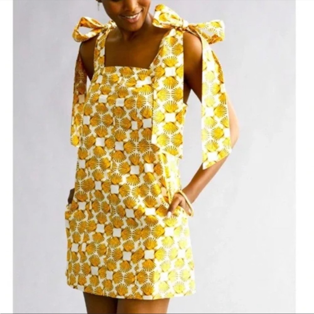 Anthropologie Maeve Tie-Strap Mini Dress